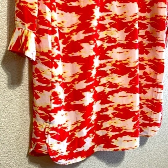 Collection P Orange Yellow 100% Silk Dress Size M - Picture 6 of 11